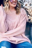 Pink fringe sweater