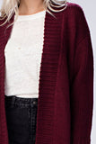 Maroon Knit Cardigan
