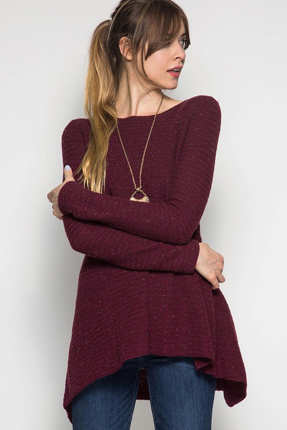 Sweather Weather Tunic in Maroon – The Poppy Boutique