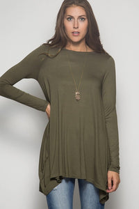 Olive Long Sleeve Tunic Top