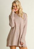 Side Slit Sweater in Blush