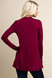 Cut Out Neck Long Sleeve Top // More Color Options
