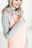 Quilted Peach Double Hoodie